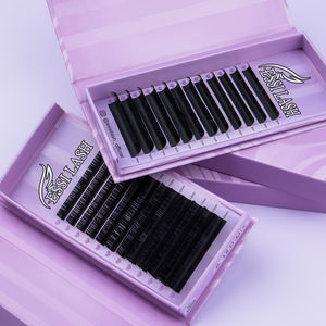 Extensions de cils en PBT coréen en gros <span class=keywords><strong>ESSI</strong></span> LASH, extensions de cils en soie, vison, cachemire, noir mat, extensions de cils en velours, plateaux - Product Image 2