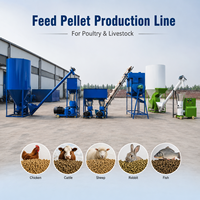 Installation clé en main d'une usine d'alimentation pour volailles pour le broyage, le mélange, la granulation, le refroidissement, le criblage et le conditionnement en sacs