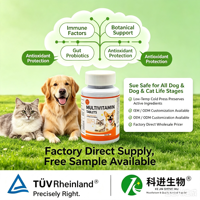 Tablet Multidimensi Pendukung Kekebalan Tubuh Anjing dengan Vitamin D3 Penyerapan Cepat untuk Perawatan Kesehatan Hewan Peliharaan