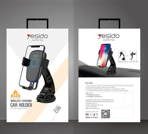 Soporte de coche Yesido gravedad para teléfono móvil con carga, soporte de montaje de teléfono de gravedad para coche - Product Image 6