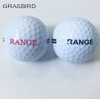 Balle de golf blanche vierge pour entraînement, durable, longue distance, acceptant logo personnalisé