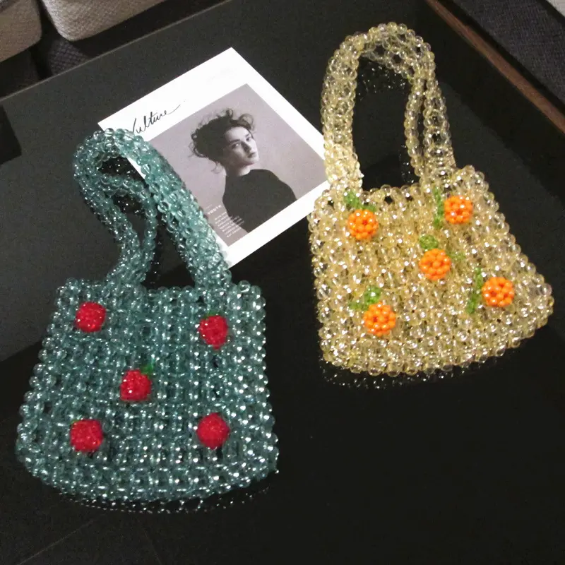 Creative Korean style handmade bead bags bag evening pearl beaded bag