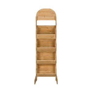 Présentoir en bois à 4 niveaux avec présentoirs en bois massif - Product Image 3