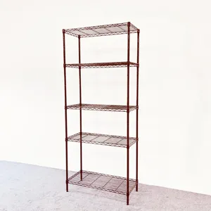 Light Duty Alta Qualidade Stand Metálico Revestimento Em Pó Showroom Wire Shelving