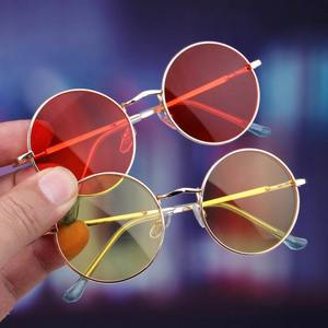 Retro Metal <b>Round</b> <b>Frame</b> Sunglasses Gradient Lens Unisex Kids UV Protection - Product Image 4