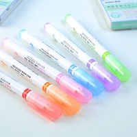 Nouvel arrivage Ensemble de papeterie Marqueurs à stylo rouleau à séchage rapide 6 motifs mignons différents Formes de courbes Marqueurs de lignes courbes colorées