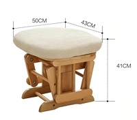 Fauteuil d'allaitement Boucle pour centre de soins, chaise à bascule et ottoman pour maman et bébé, fauteuil de loisirs en bois pour allaitement