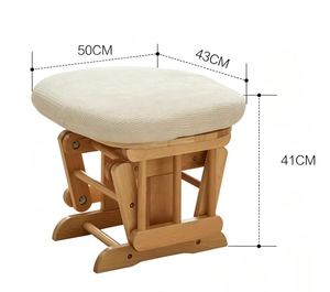 Sillón <span class=keywords><strong>de</strong></span> <span class=keywords><strong>lactancia</strong></span> Boucle para centro <span class=keywords><strong>de</strong></span> cuidado, sillón mecedor y otomana <span class=keywords><strong>de</strong></span> madera para <span class=keywords><strong>lactancia</strong></span> y ocio, ideal para mamá, bebé y enfermera. - Product Image 6