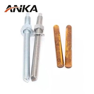 Ancre chimique en acier au carbone zingué M8-M24 avec capsule chimique pour fixation murale en béton - Product Image 1