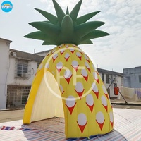 Tente gonflable de promotion d'ananas de fruit d'arche gonflable de publicité personnalisée extérieure allumant le tunnel gonflable de tente d'ananas