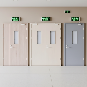 Double Fire <strong>Door</strong> with Vision Panels - Enhanced Safety and Clear View Fireproof <strong>Door</strong> for Hospital Commercial Use Emergency Exit - Product Image 6