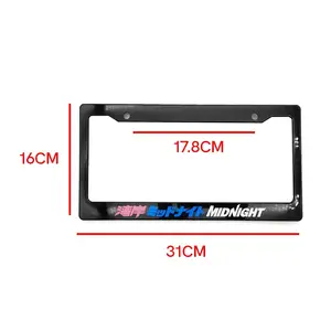 Car number tag plate holder Personalized carbon fiber black border Chrome motorcycle cover Custom made abs license plate frame