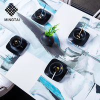 Napperon de table antidérapant pliable en plastique imprimé pour restaurant