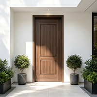 Porte intérieure moderne en noyer PVC, insonorisée, à âme pleine, pour appartement et villa modernes