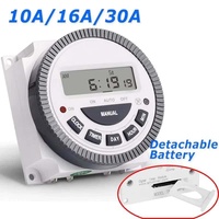 Temporizador Digital Inteligente ZNTIER TM-619 30A 220V con Programación Semanal, Funcionamiento de 24 Horas, Alimentado por Batería, Cubierta de Protección IP20