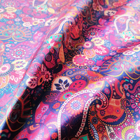 Tissu de doublure en satin imprimé cachemire vintage en gros, 100 % polyester, pour veste de costume, manteau, sac à main, entoilage textile