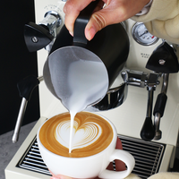 Tasse à mousse de lait et à latte art Nibu Wholesale 2.0 en acier inoxydable 304, modèle bec de perroquet, pour café et latte art