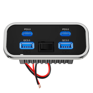 Usine <span class=keywords><strong>camping</strong></span>-<span class=keywords><strong>car</strong></span> Bus <span class=keywords><strong>12V</strong></span> 24V charge rapide 4 ports Qc 3.0 double <span class=keywords><strong>Usb</strong></span> a Pd3.0 double Type C Port chargeur <span class=keywords><strong>prise</strong></span> de courant avec interrupteur - Product Image 1