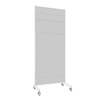 Planches de chevilles en métal robustes blanches pour magasin professionnel de détail pour décoration murale support de supermarché avec chevilles et crochets