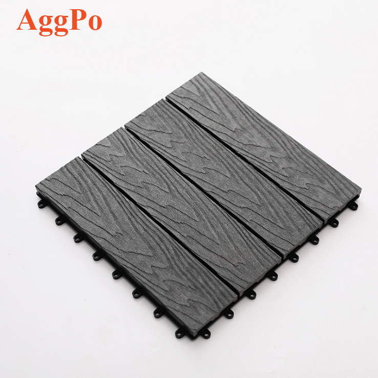 Деревянного пластикового составного садового сарая патио терраса плитки, 12 дюймов блочный настил плитки для внутреннего и наружного использования