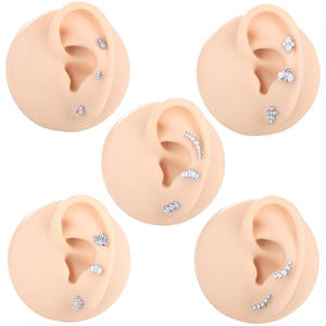 ASTM-F136 g23 חוט פנימי cz lbrot פנימי סחוס עגיל שרשרת שרשרת טבעות טיטניום פירסינג תכשיטים - Product Image 2