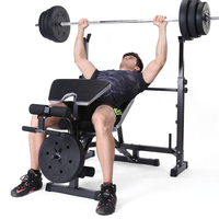 Banc de Fitness réglable avec barre de poignée