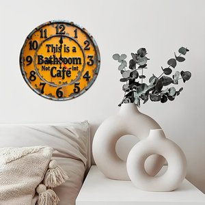 Round Wooden Wall <b>Clock</b> 25Cm <b>Silent</b> Non Ticking For Home Cafe Shop Decor - Product Image 3
