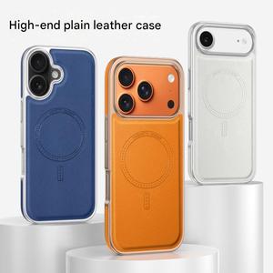 เคสโทรศัพท์หนัง PU ชุบเคลือบแม่เหล็กสำหรับ iPhone 17 16 15 14 13 Pro Max 17 Air รองรับการชาร์จไร้สาย ป้องกันการกระแทก ขายส่ง - Product Image 2
