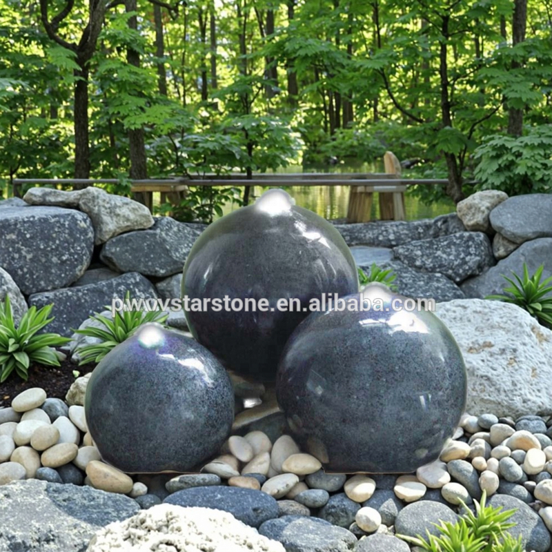 Natural Granite Stone Outdoor Fountain Three