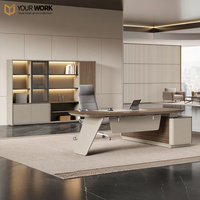 Bureau d'accueil moderne en bois - Polyvalent, en MDF, pliable, hauteur réglable, tiroirs verrouillables pour hôtel, école, bureau, centre commercial et usage domestique ou en bar