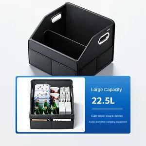 Túi đựng đồ cốp xe ô tô có túi đựng đồ treo ghế sau bằng da PU có móc và dây buộc cho xe SUV/MPV/Xe tải - Product Image 4