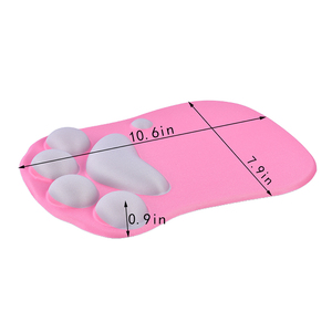 Tapis de souris de <span class=keywords><strong>jeu</strong></span> en mousse à mémoire de silicone souple Anime mignon patte de chat Support de repose-poignet confortable pour une utilisation au bureau - Product Image 4