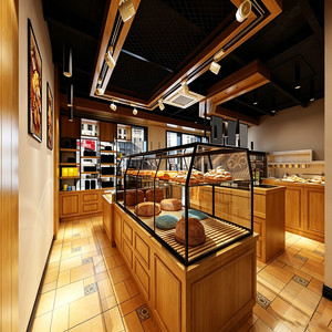 Conception d'intérieur alliant vitrines ouvertes et <span class=keywords><strong>style</strong></span> rétro : vitrines sur mesure pour boulangerie - Product Image 1