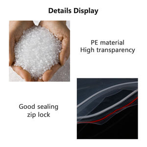 100包可重复使用的透明塑料拉链袋小工艺尺寸存储珠口香糖果冻-不同尺寸 - Product Image 3