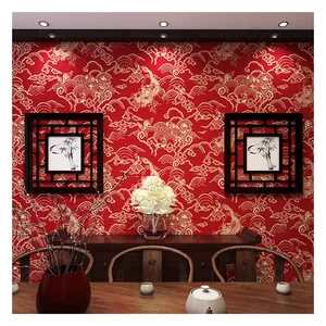 Papel de parede estilo chinês, padrão de dragão, estilo chinês, clássico, restaurante, sala de estar, papel de parede