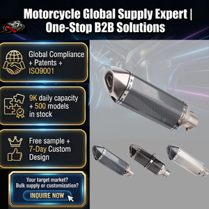Nuevo Escape de Motocicleta Geométrico Modificado, Tubo de Escape de Acero Inoxidable de 370 mm, Akra Escape Moto R15 Gsxr125 Mt07 Gsxs125 <span class=keywords><strong>CBR125R</strong></span> - Product Image 1