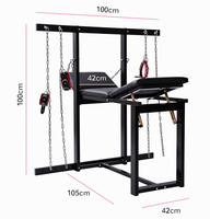 Chaise de suspension professionnelle BDSM en acier au carbone avec chaînes en cuir et éponge, équipement de positionnement pour le bien-être intime