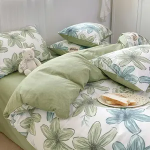 China Supplier Bett bezug, Set Bettwäsche Design Bedrucktes Bettwäsche set aus reiner Baumwolle Super Soft Home Textile Bettwäsche set/