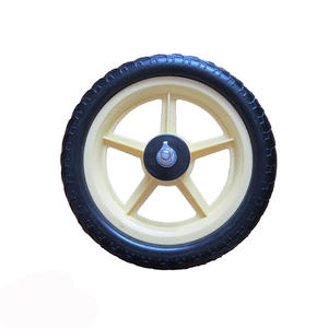 Novo 12-Inch alta pressão sólida PU rodízio rodas para bicicletas infantis para fábricas de varejo e fazendas - Product Image 1