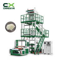 Mesin Film Kantong Sampah Roll Double Lines PBAT Film Blowing Machine Extruder Set Biodegradable HDPE Blown Film Extruder