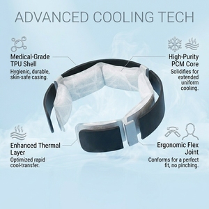 Bague de refroidissement pour le cou en TPU PCM réutilisable et portable, pour les travailleurs en extérieur, prévention des coups de chaleur estivaux - Product Image 3