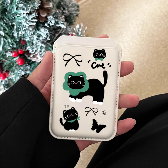Cartoon Animal High Quality Leather Wallet Magnetic Suitable for iPhone Case Cardcase Accessories Customizable Design
