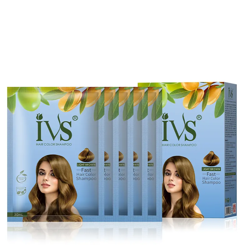 IVS boya Rambut Pewarna açık kahverengi saç boyası renk 30ml/moda saç rengi profesyonel boya renk şampuan