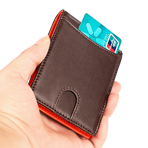 Leather Factory Hot Sales Minimalist Front Pocket <strong>Wallet</strong> Leather RFID Slim <strong>Wallet</strong> <strong>with</strong> <strong>Money</strong> <strong>Clip</strong> for <strong>Men</strong> - Product Image 4