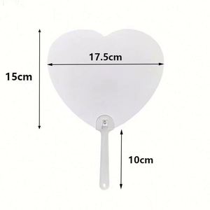 Éventails portables en plastique PET vierges imprimés recto-verso pour sublimation, vente en gros, pour fêtes et loisirs créatifs - Product Image 5