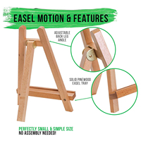 Chevalet de table réglable en bois Foska, mini support pour cadre photo, affichage d'art, peinture, support de calendrier, support de bureau artisanal