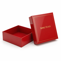 Emballage cadeau en carton rigide en deux parties, laminage mat, gaufrage, logo personnalisé, recyclable, vente en gros