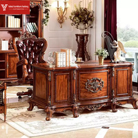 Bureau et chaise de direction en bois massif de style américain, bureau et chaise de bureau de style européen, nouveau bureau de président de style chinois