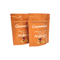 Emballage personnalisé avec logo, sachet en plastique Mylar à fermeture éclair, résistant aux odeurs, pour bonbons comestibles, 1 oz, 28 g, 4x5 pouces, 3,5 g