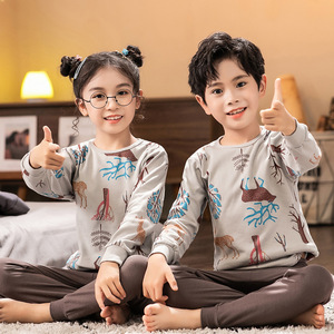 Set di Biancheria Intima Termica Autunnale per Bambini in Puro Cotone con Stampa Animalier per Ragazzi e Ragazze - Product Image 6